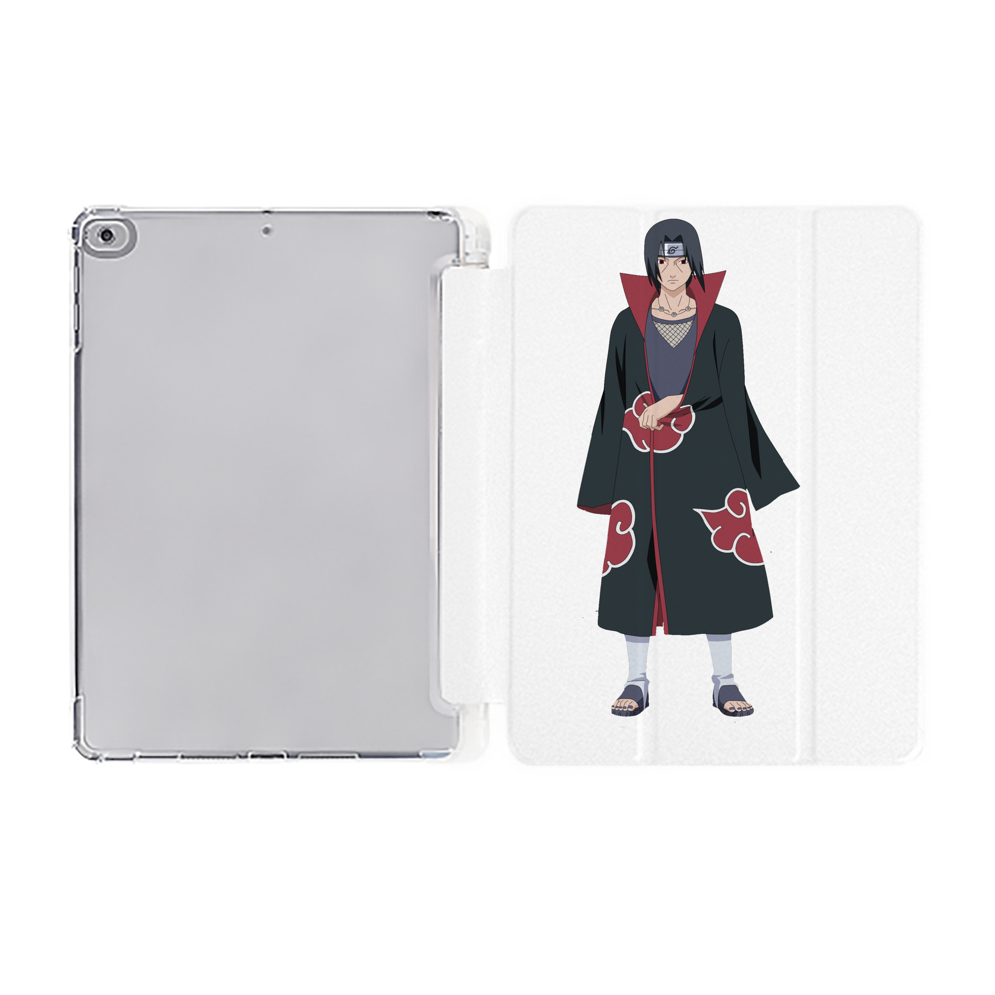 （画像用） NARUTO -ナルト- うちは イタチ Uchiha Itachi IPad ケース ペン収納付き 三つ折りスタンド PUレザー×シリコン 対応機種9.5/10.5/10.9インチ